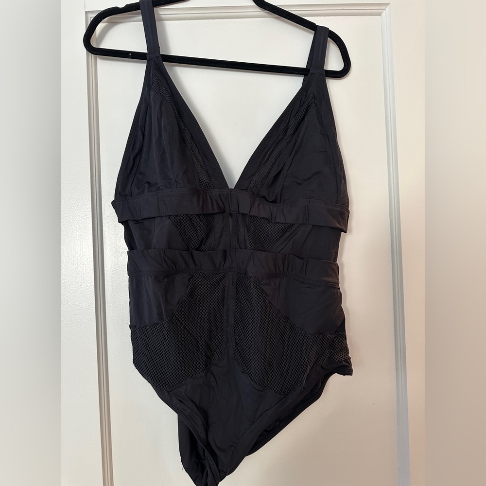 Black mesh one piece size 18/m